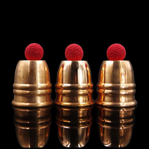 Cups and Balls Jumbo brass,Close Up Magic Tricks